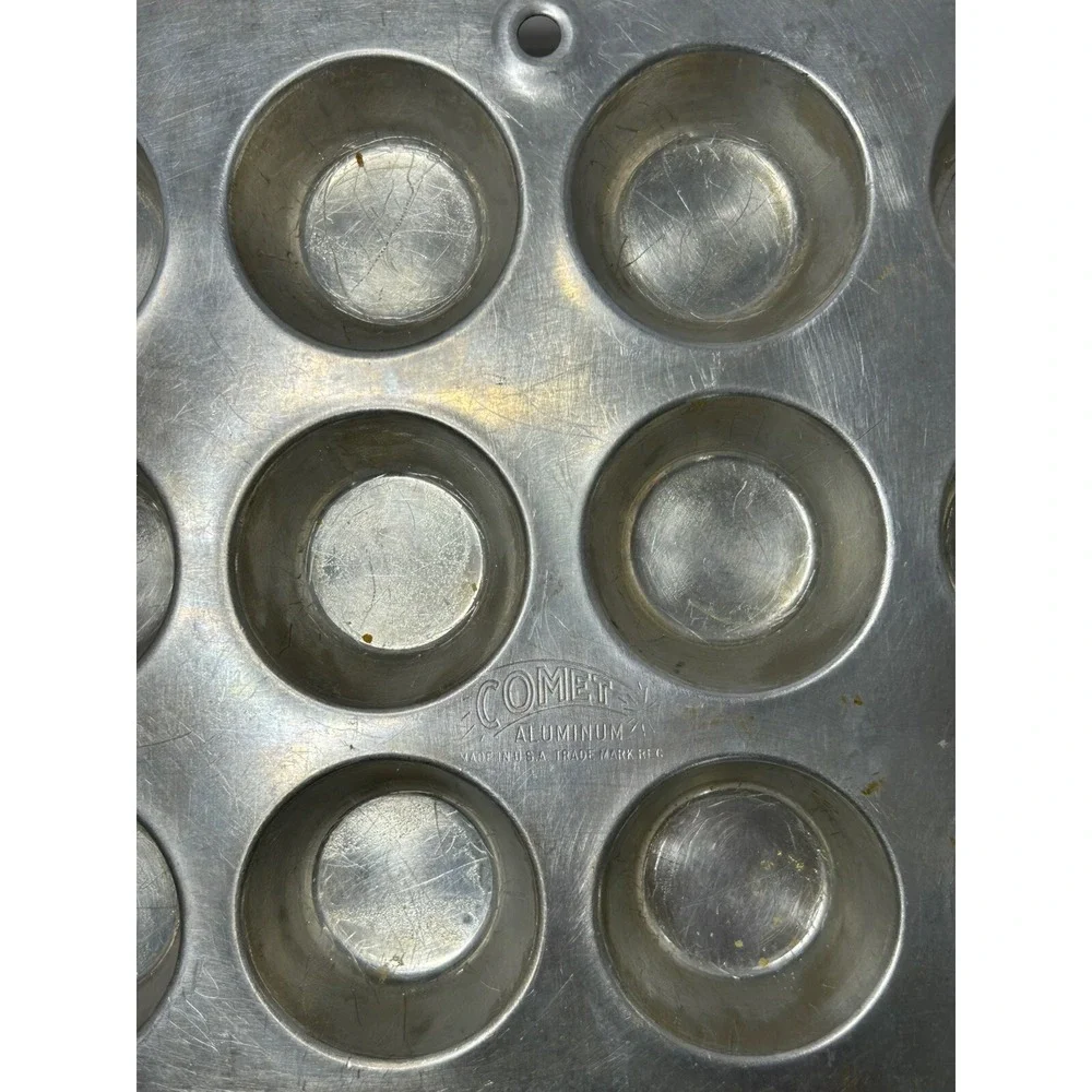 Comet Mini‎ Muffin Pans Triple Check Mini Cupcake Tins Made In USA Aluminum